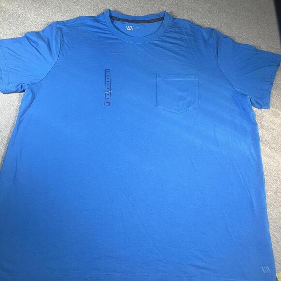New VRST UV Protection Breath ability Mens XXL Blue Crew Neck T-Shirt w Pocket - Picture 3 of 7